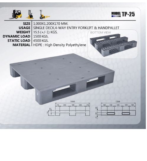 พาเลท TP-25 Size 1000x1200x170MM.