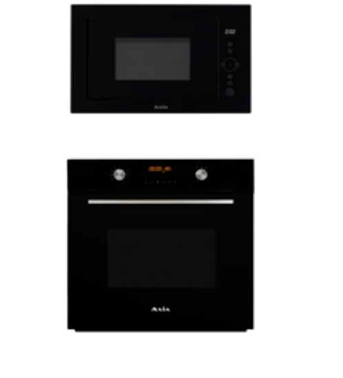 AXIA ชุดเซ็ทเตาอบไฟฟ้า +ไมโครเวฟ INT 70 DG+ INT 25 MWG 500 ขาว-ดำ