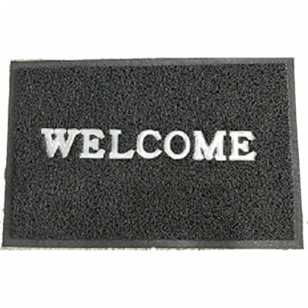GRAFFE พรมเช็ดเท้าดักฝุ่น WELCOME ขนาด 60x80ซม. สีเทา