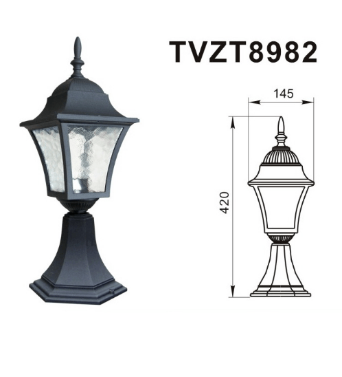 V.E.G โคมไฟหัวเสา TVZT8982 สีดำ