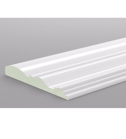 GREAT WOOD ไม้บัว PVC รุ่น FCM-0833E 83x10x2700mm. WH05 GREATWOOD คละสี