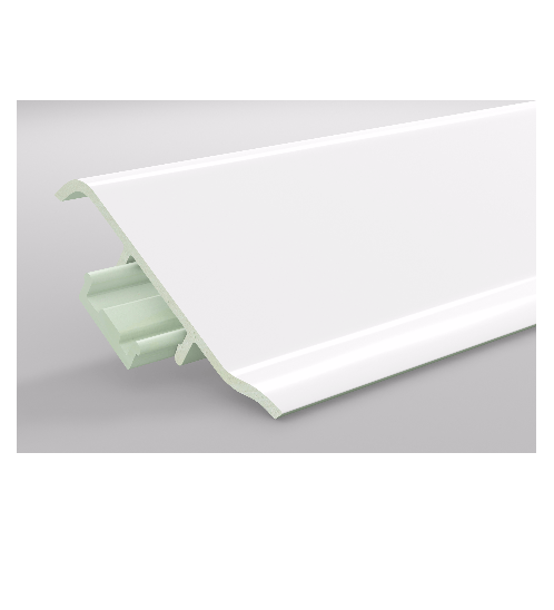GREAT WOOD ไม้บัวล่าง PVC รุ่น FBM-1001D 100x21x2700mm. WH05 GREATWOOD คละสี