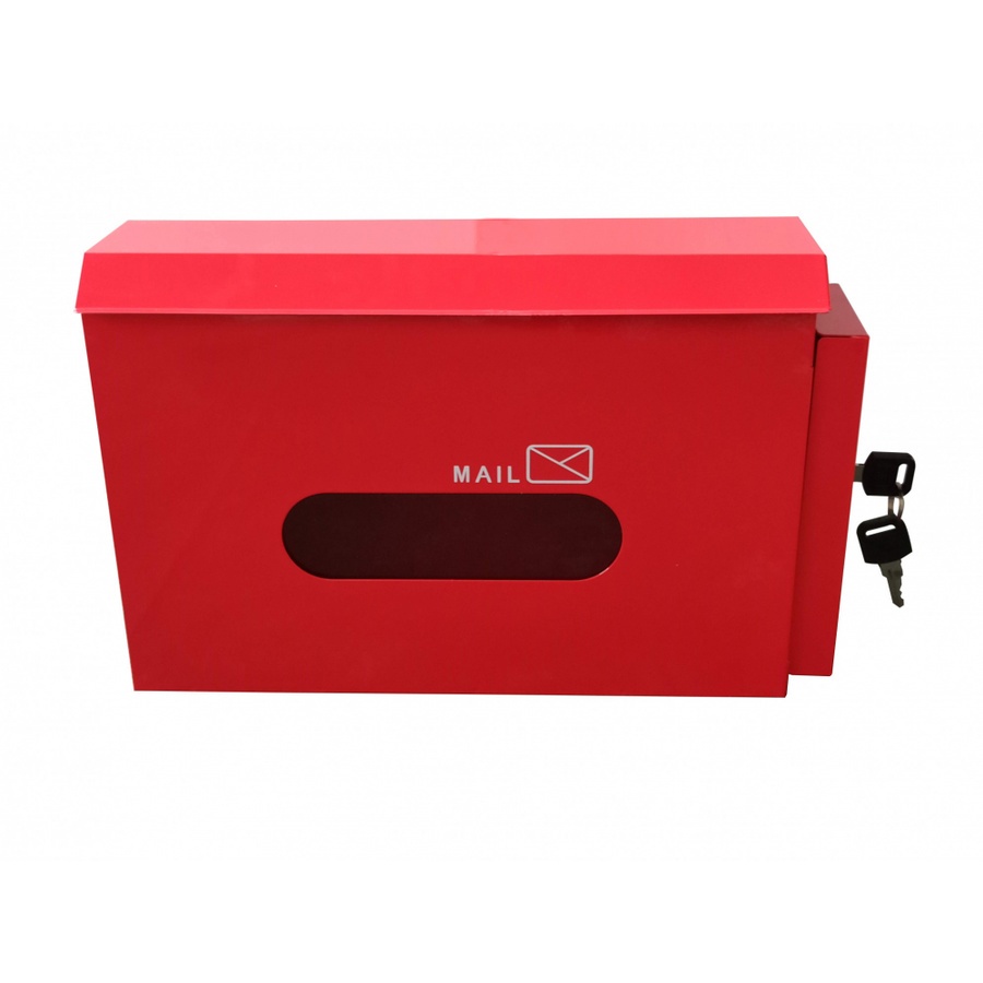 PROTX ตู้จดหมายเหล็ก พร้อมกุญแจ ขนาด 30x19x10 ซม. HF300 สีแดง