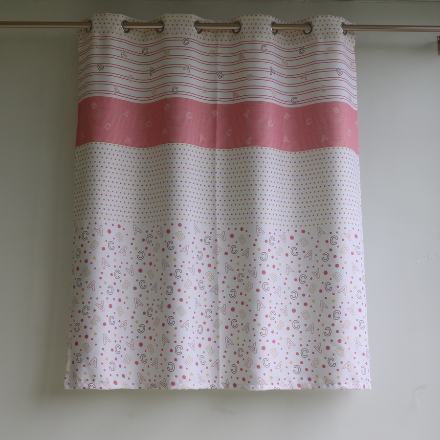 Davinci ผ้าม่านหน้าต่างพิมพ์ลาย ขนาด 150*160 cm DM-BK105-PT036-2 สีชมพู
