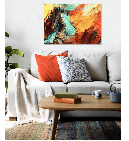 NICE รูปภาพพิมพ์ผ้าใบ Abstract-Painting ขนาด 70x50 ซม. (ก.xส.) C7050-26