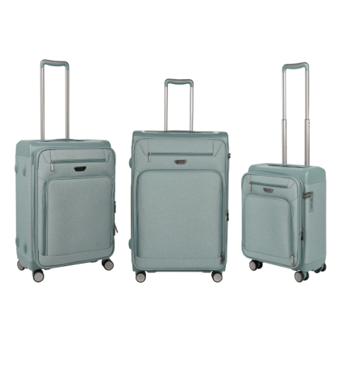 WETZLARS ชุดกระเป๋าเดินทางแบบผ้า 3 ใบ รุ่น ATW005GN ขนาด 20 24 28 สีเขียว