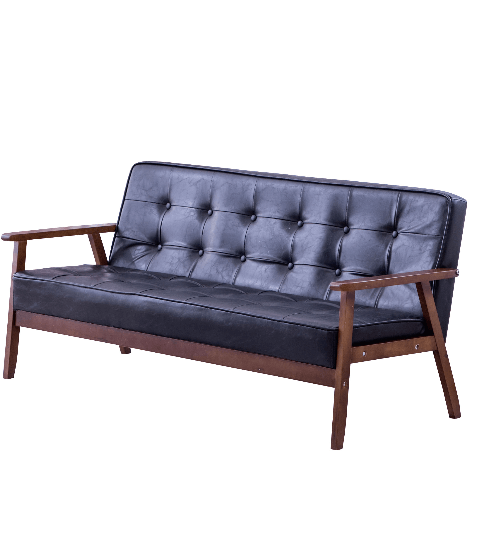 Divano โซฟา3 ที่นั่ง 65X157X71CM 1001 สีดำ