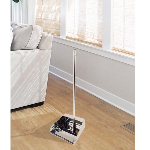 ICLEAN ที่โกยผงสเตนเลสด้ามยาว ขนาด 23.5x28x80ซม. สีเงิน JS-1027