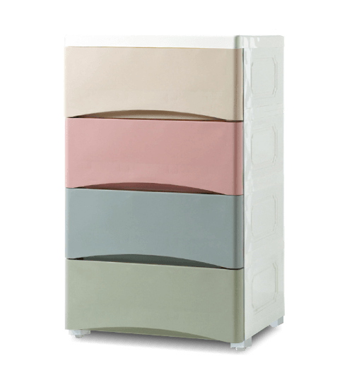 Gome ตู้ลิ้นชักเก็บของ 4 ชั้น ขนาด 29×38×65ซม. รุ่น F3114 สีพาสเทล