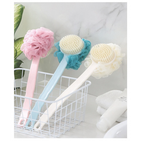 USUPSO KOJI แปรงขัดตัวด้ามยาว 2 หน้า ขนาด 8×8×38ซม. คละสี NN17