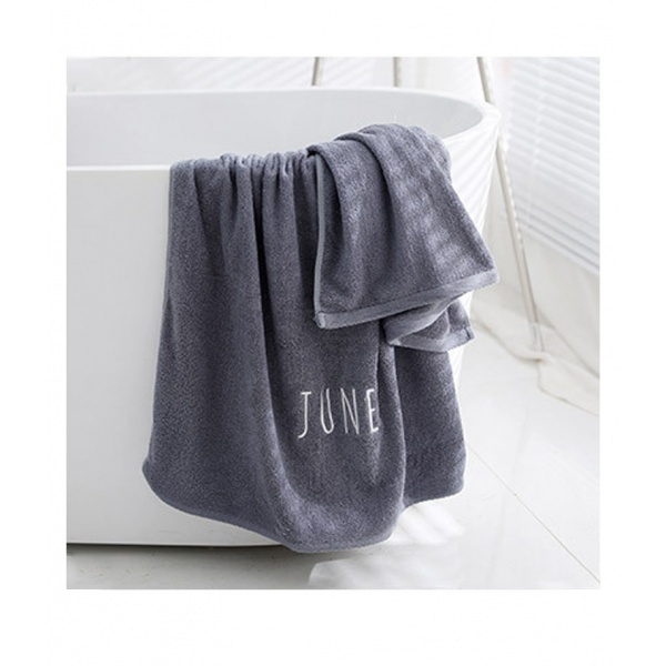COZY ผ้าเช็ดตัว ขนาด 70×140×0.4ซม สีเทาเข้ม LY12