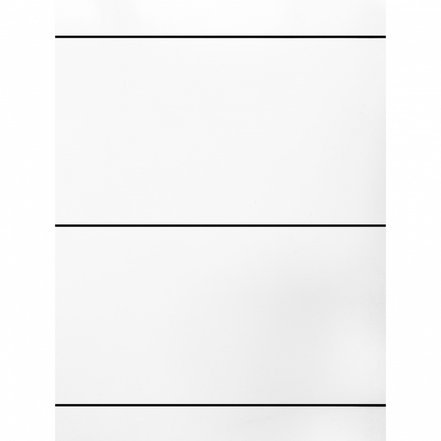 WELLINGTAN ประตู WPC บานทึบเซาะร่องดำ WPC-01 80x200ซม. สีขาวมุข (ไม่เจาะ)