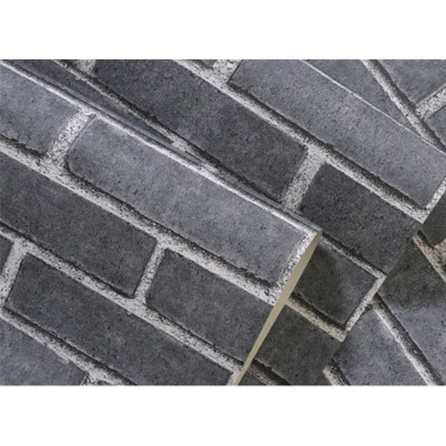 TAPIO วอลเปเปอร์ 45x1000cm ลายอิฐ สีเทา