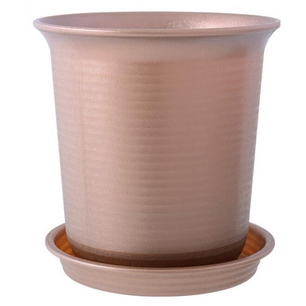 Tree’O กระถางต้นไม้พร้อมถาด รุ่น XY-002-3-BN สีน้ำตาล