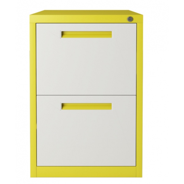 ULA ตู้ลิ้นชักเก็บเอกสาร 2 ชั้น 45.2x62x73.1ซม. BDL10 ขาว-เหลือง สีขาว
