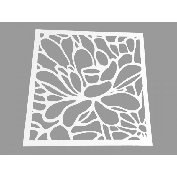 LISSE พลาสวูด ฉลุลาย HY-005 (6มม.) 60x60ซม. สีขาว