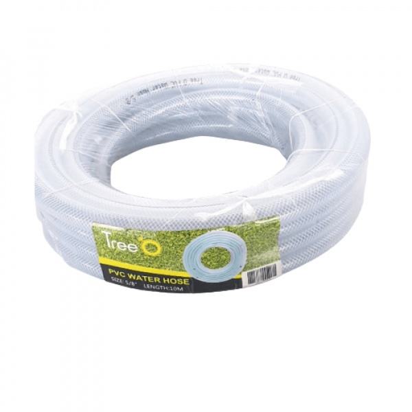 Tree O สายยางม้วน PVC ใยแก้ว 5/8 นิ้ว ยาว 10M WP-16-21 สีขาว