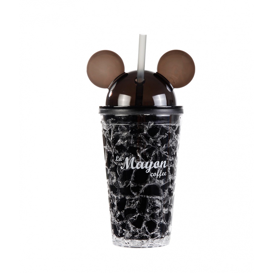 LAMAYON แก้วน้ำแข็งพลาสติก Mickey ขนาด 500ML CP11 สีดำ
