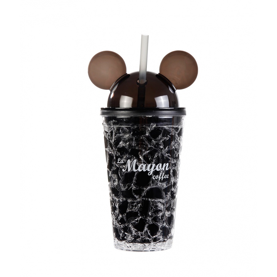 LAMAYON แก้วน้ำแข็งพลาสติก Mickey รุ่น CP11 500ML สีดำ