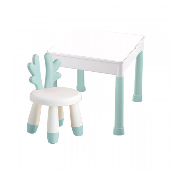 NINO WORLD ชุดโต๊ะเด็ก IMON ขนาด W50×L50×H45 YM05 สีเขียว