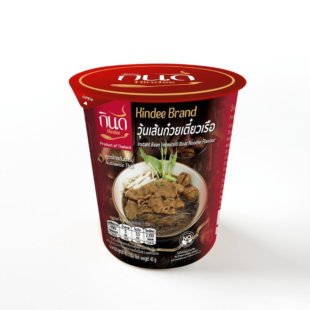 วุ้นเส้นกึ่งสำเร็จรูป รสก๋วยเตี๋ยวเรือ ตรากินดี