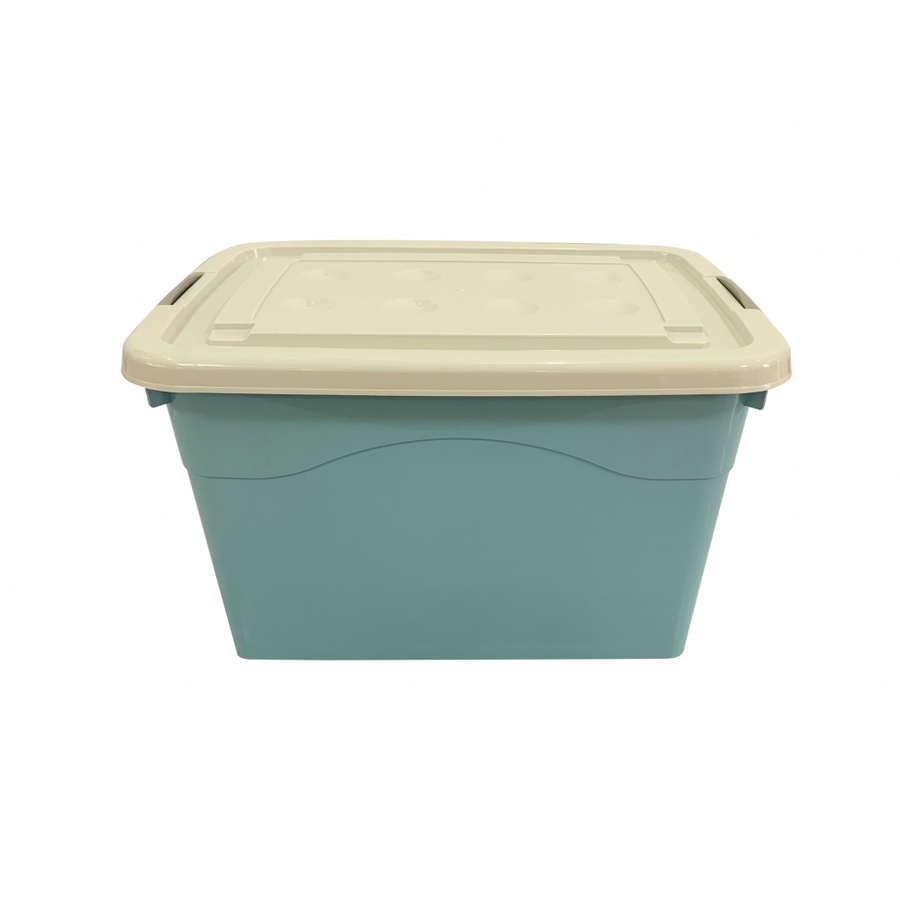 GOME กล่องพลาสติกมีล้อ 25 ลิตร ขนาด 28.5x38.5x21ซม. 2BEZ044-BL สีฟ้า