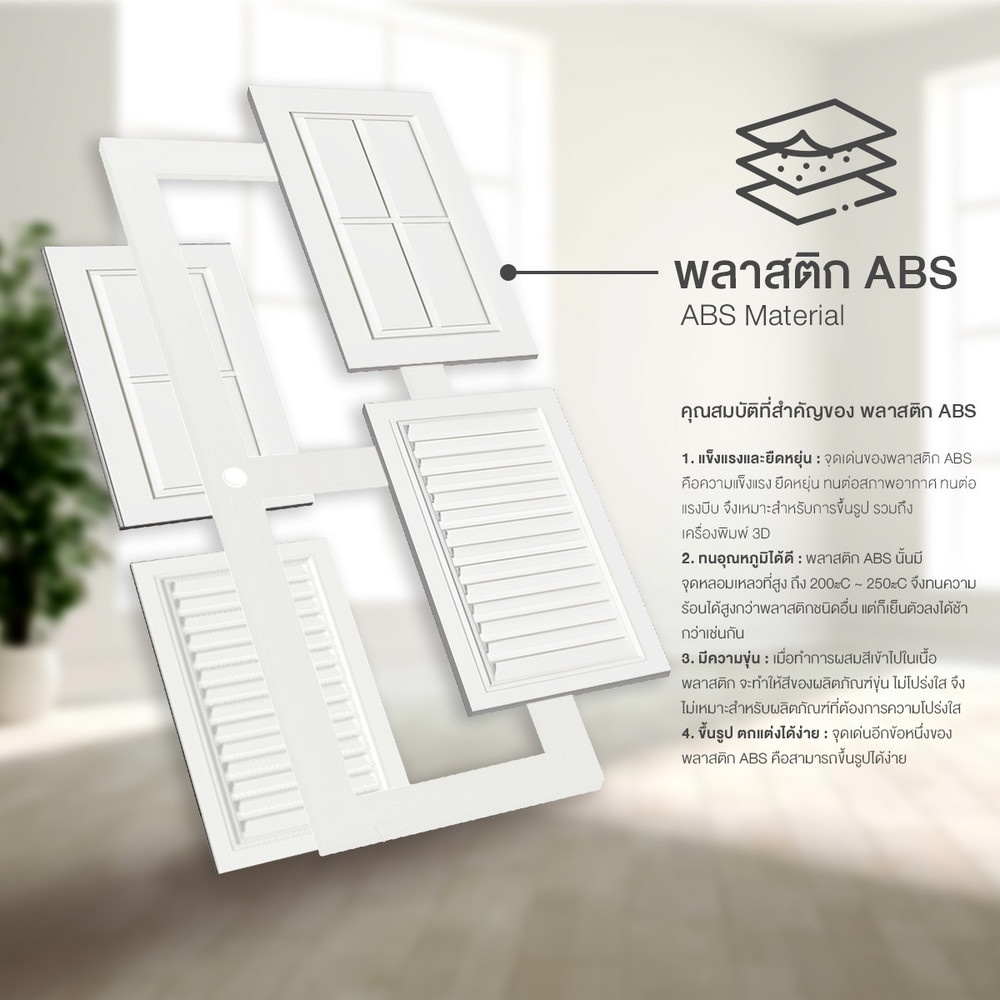 ประตู ABS รุ่น ABS-A4 70X3.5X200cm สีขาว WELLINGTAN |GlobalHouse