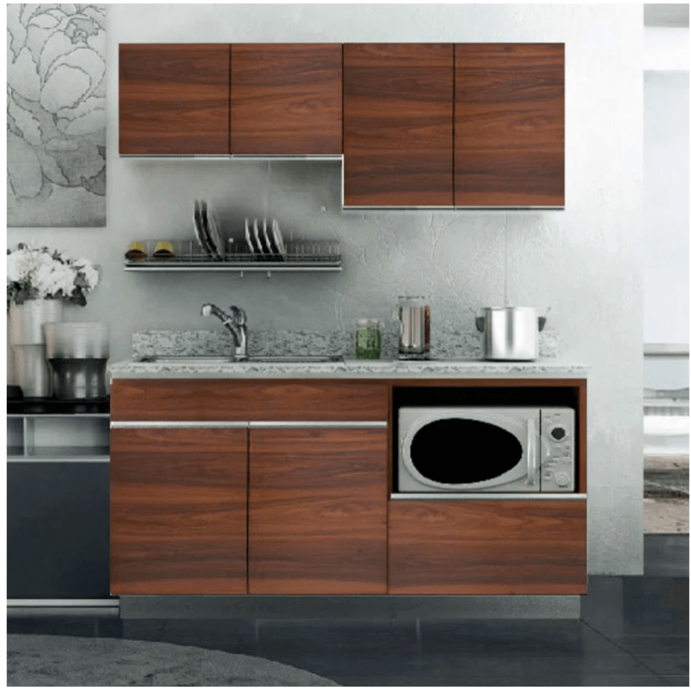 KITZCHO ชุดครัวสำเร็จรูป ZENSE 1.64 เมตร SET A สีสัก