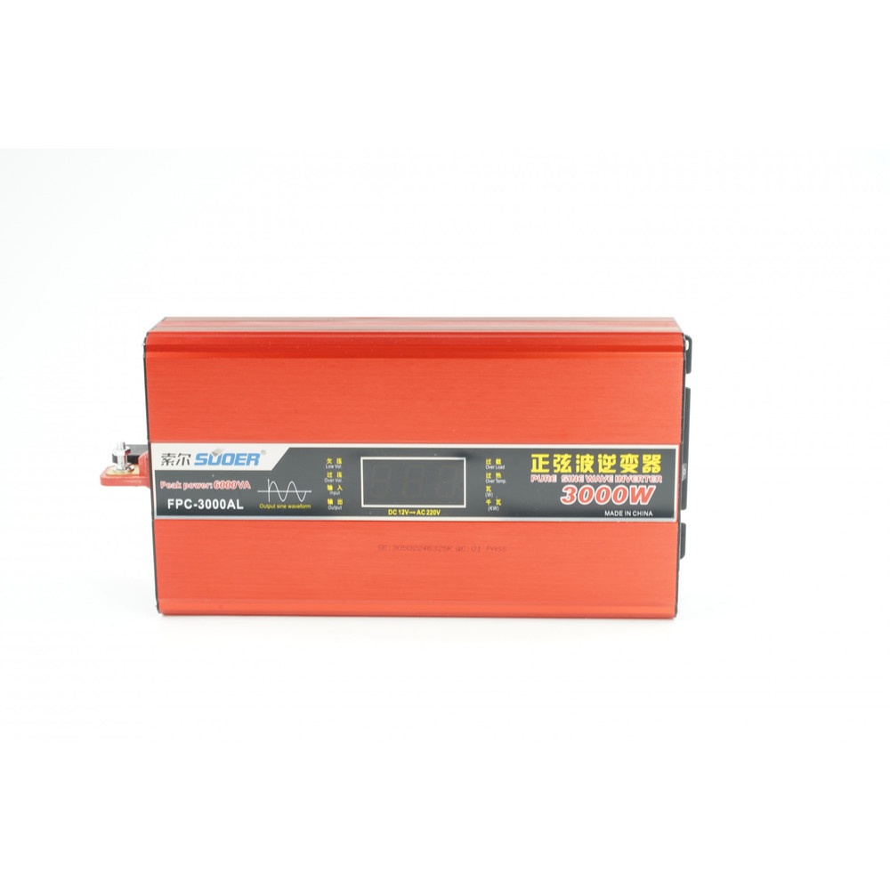 SUOER เครื่องแปลงไฟ Pure sine wave Inverter 12V รุ่น FPC-3000W/A