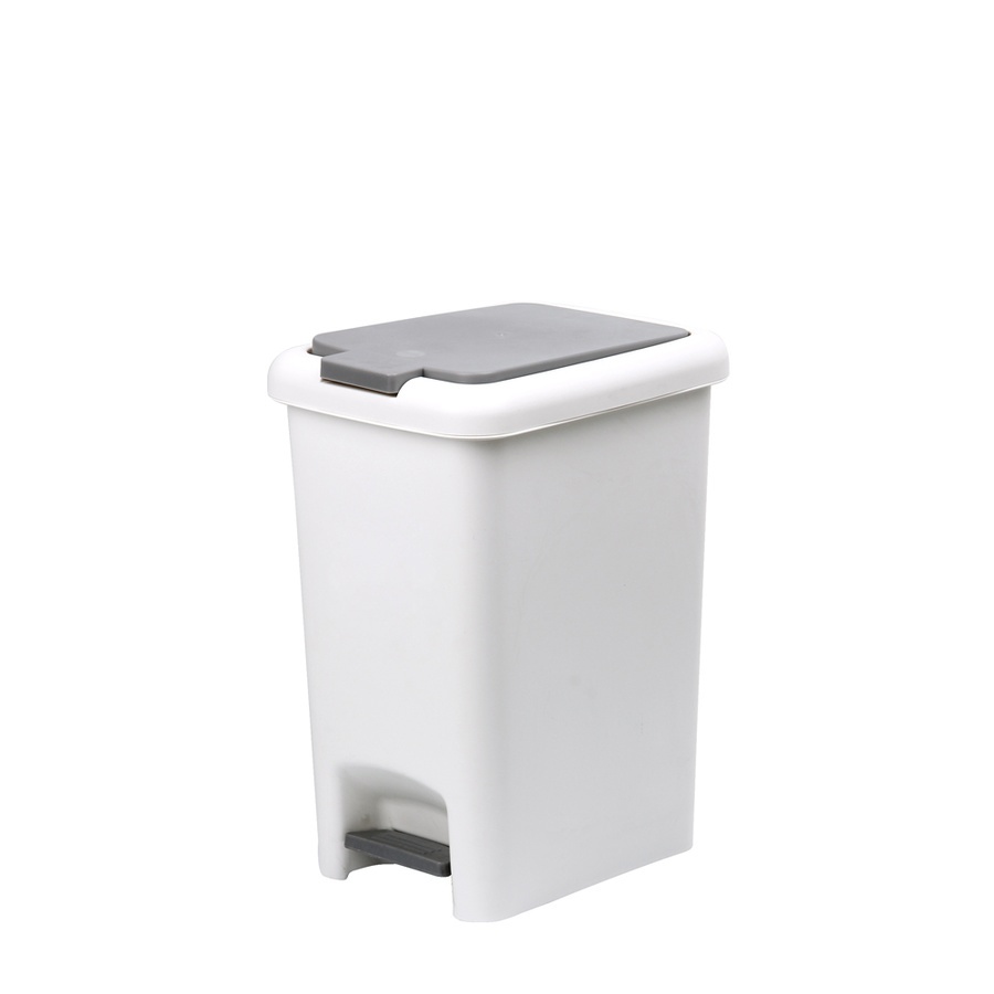ICLEAN ถังขยะเหยียบ ทรงเหลี่ยม 45 ลิตร TG51792 สีขาว