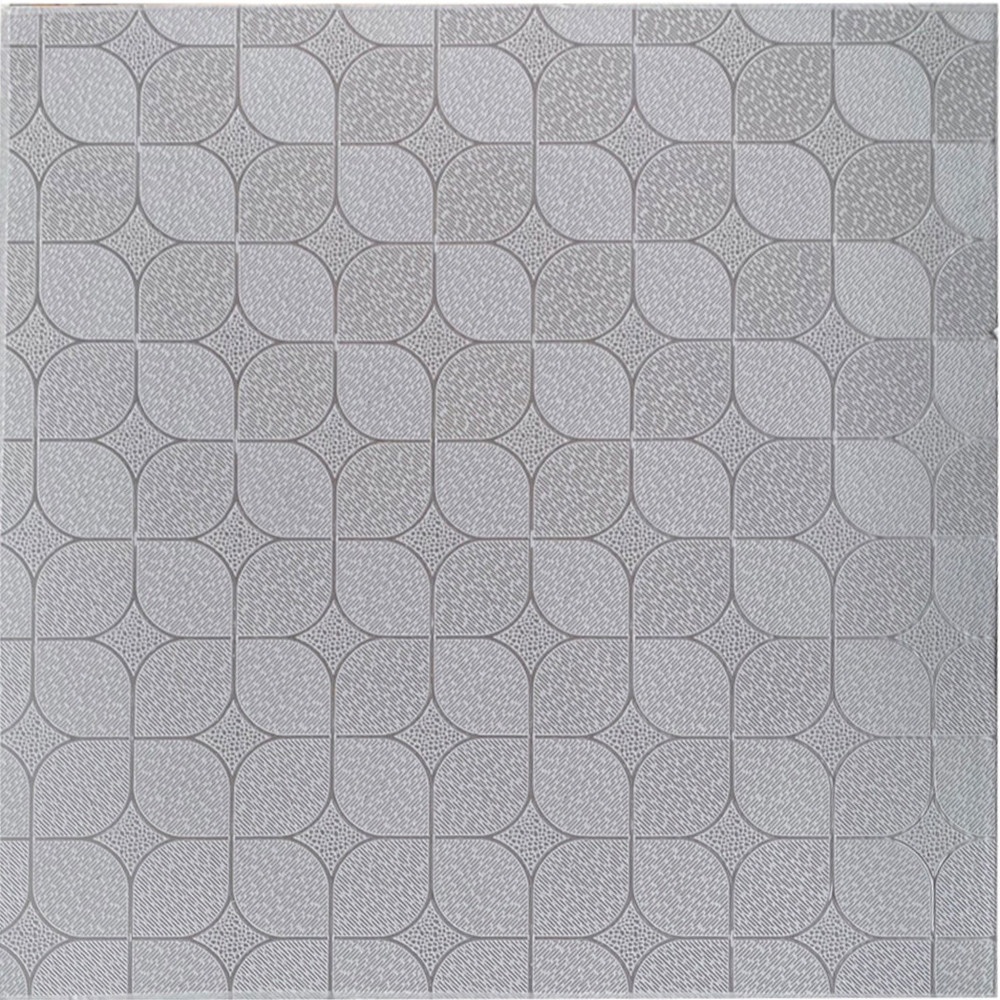 Lisse แผ่นฝ้ายิบซัมเคลือบPVCติดฟอยด์ ขนาด 0.8x60x60ซม. ลายเงินทวี