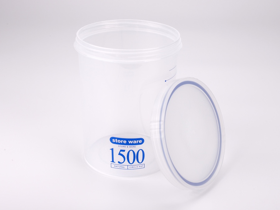 GOME กระปุกพลาสติก 1500ml. Genki คละสี