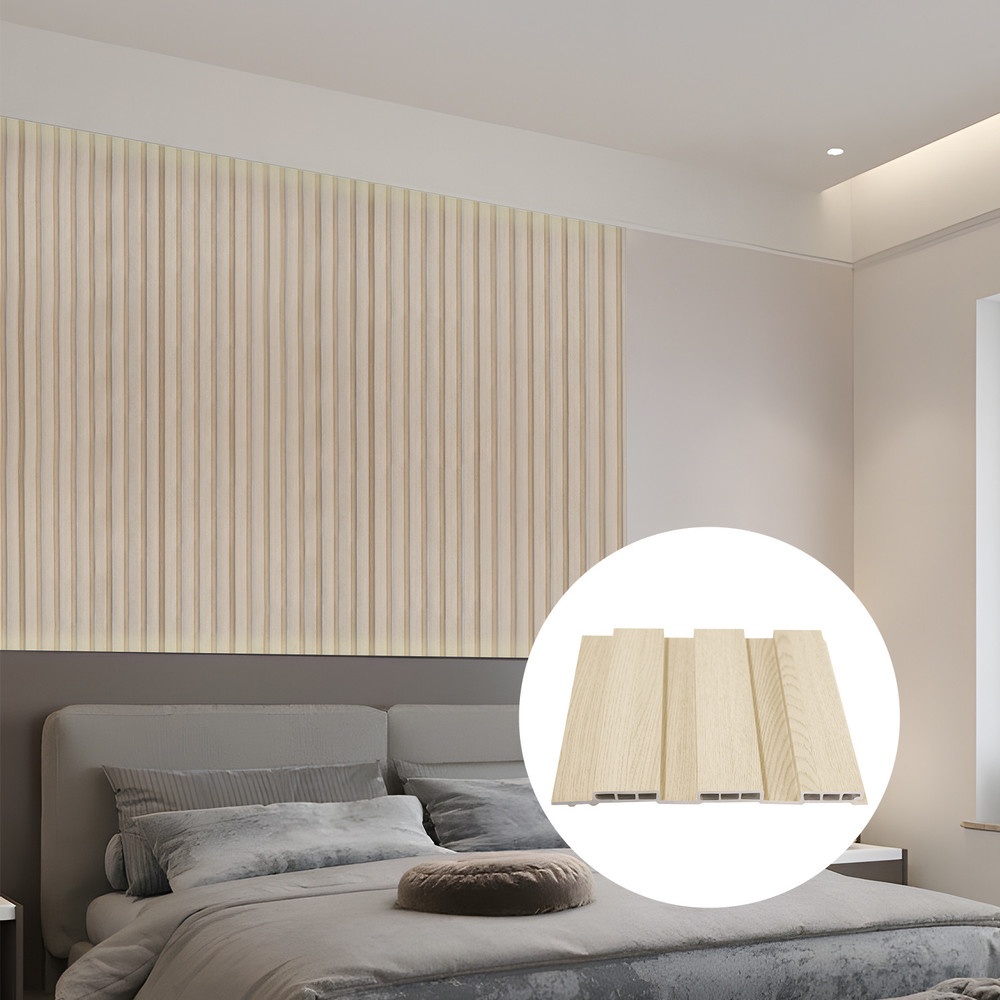 GREAT WOOD ไม้ฝ้าระแนง WPC W195 19.5x1.15x290 ซม. Light gray