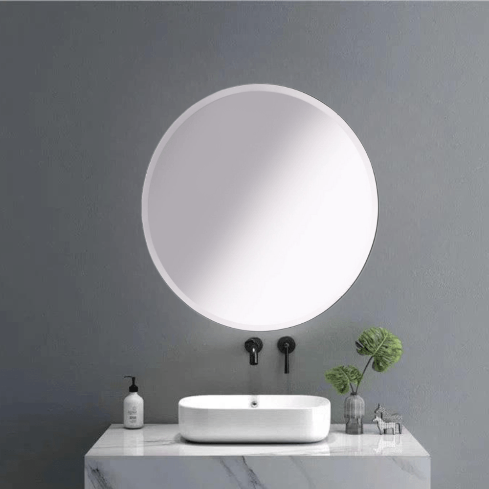 Nice กระจกเงาไม่มีกรอบ ทรงกลม รุ่น PQS-JLLS001 ขนาด 80x80 ซม. สีใส