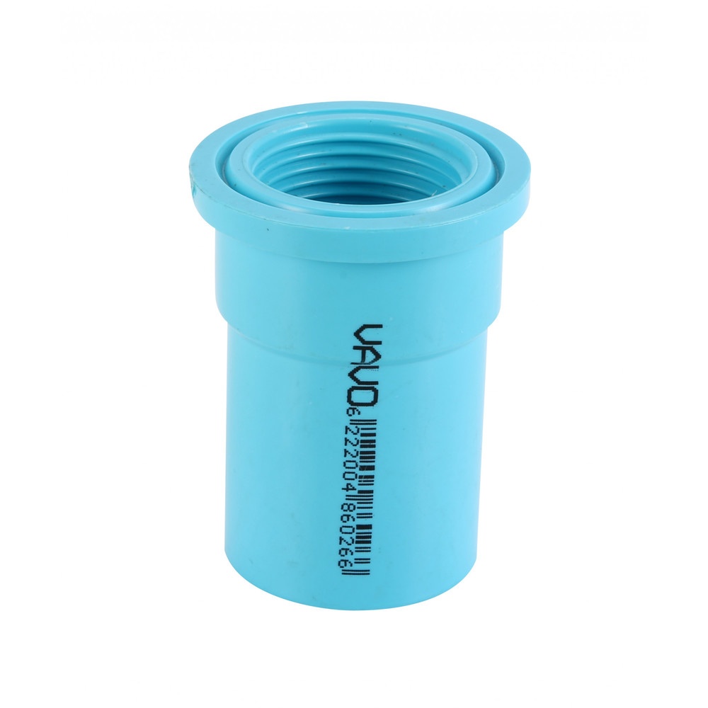 VAVO ข้อต่อตรง เกลียวใน หนา 3/4 ”(20) สีฟ้า