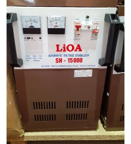 LiOA เครื่องรักษาระดับแรงดันไฟฟ้า รุ่น SH-15000 สีขาว-น้ำตาล
