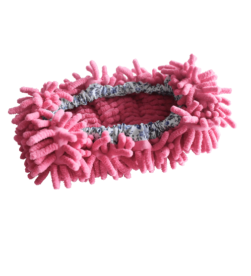 รองเท้าถูพื้นไมโครไฟเบอร์ รุ่น C2091 ขนาด 10x22x5 ซม. สีชมพู