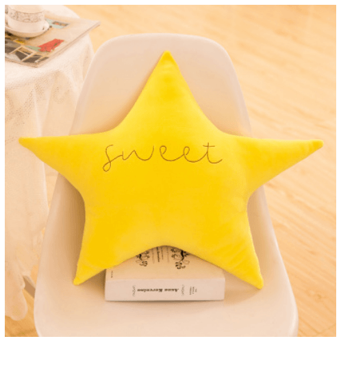 หมอนอิงรูปดาว สีเหลือง 50x58 ซม.