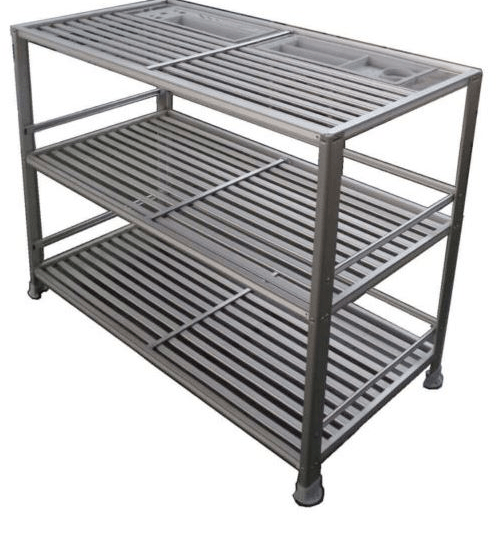 SANKI ชั้นคว่ำจานโมเดิร์นแบบมีถาด 49.40 x 98.30 x 80.80 ซม. DSA-MT3L สีเทา