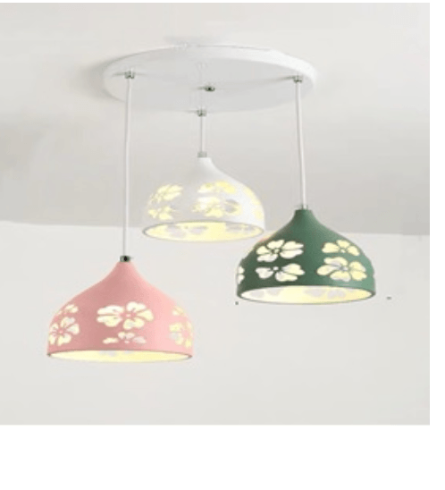 EILON โคมไฟแขวนโมเดิร์น รุ่น ZS-005-3หัว สีขาว ชมพู เขียว
