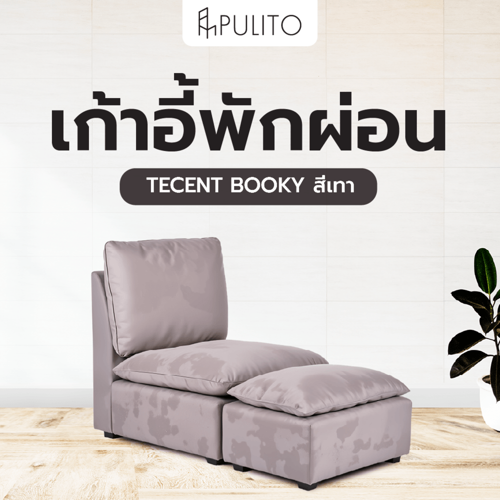 เก้าอี้พักผ่อน PULITO TECENT BOOKY สีเทา