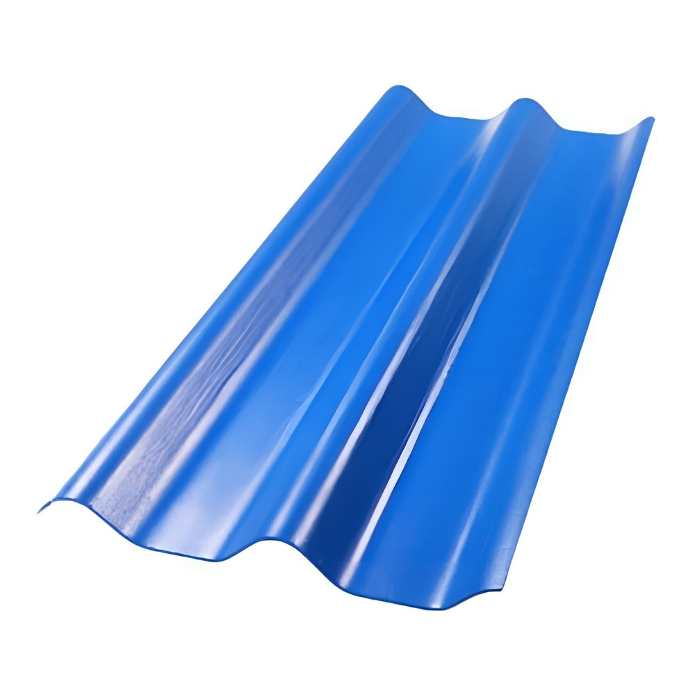 ห้าห่วง กระเบื้องหลังคาลอนคู่ 0.5x50x120 ซม. สีฟ้ารุ่งอรุณ