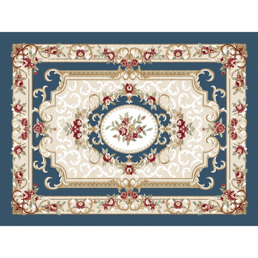 COZY พรมปูพื้นกันลื่น ขนาด 150*200 ซม. Victoria สีน้ำเงิน