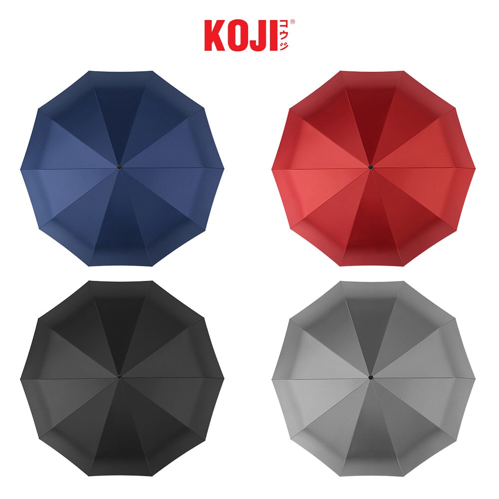 KOJI ร่มพับ UV 3 ตอน แบบกึ่งอัตโนมัติ 28 นิ้ว 10 ก้าน รุ่น YF-Z021006 ขนาด 125x125x69 ซม. คละสี
