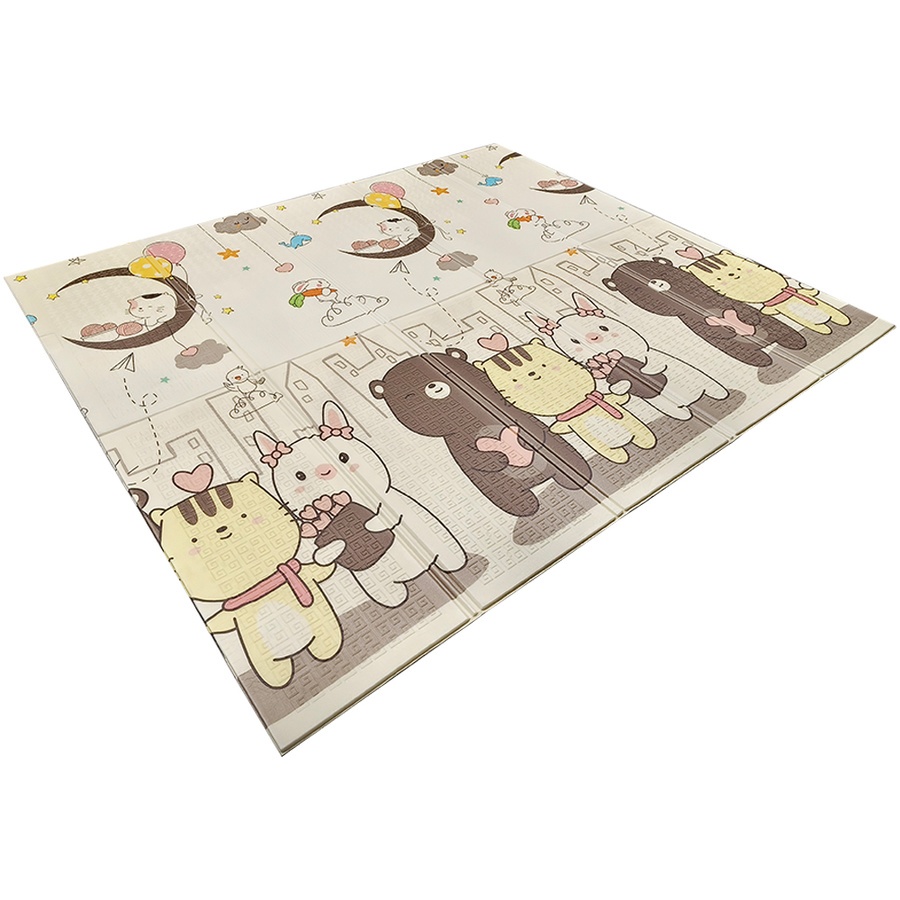 NINO WORLD เสื่อรองคลานพับเก็บได้ รุ่น ST-03 ขนาด 180x200x1 ซม. คละลาย