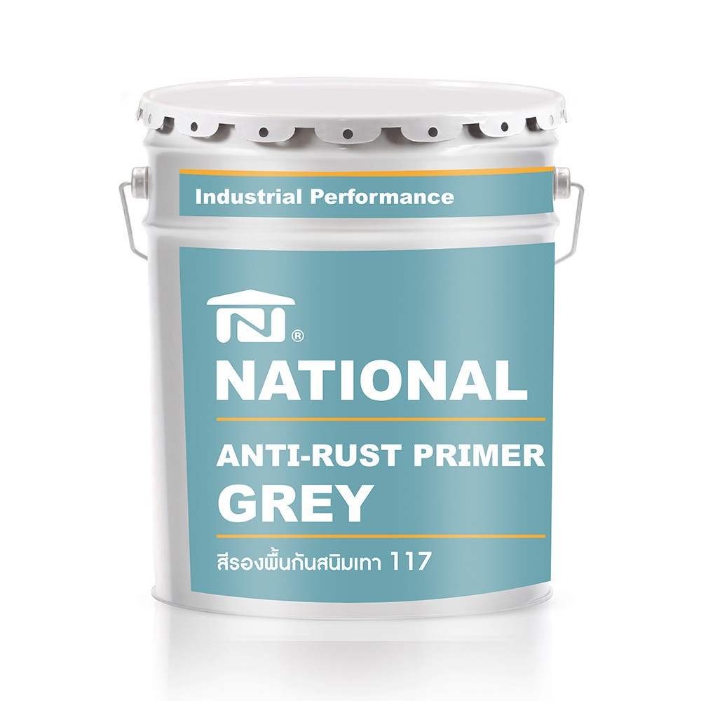 National สีรองพื้นกันสนิมเทา #117 ถัง