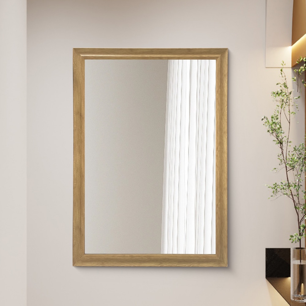 Nice กระจกมีกรอบ (PS) รุ่น โนร่า-บราว ขนาด 60x90 ซม. สีน้ำตาล