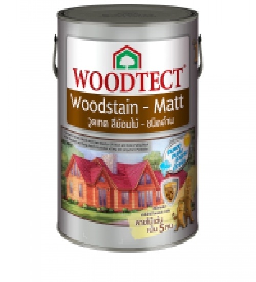 WOODTECT วูดเทค สีย้อมไม้ สูตรน้ำมัน (ชนิดด้าน) (กป.) WM-602 ไม้มะฮอกกานี