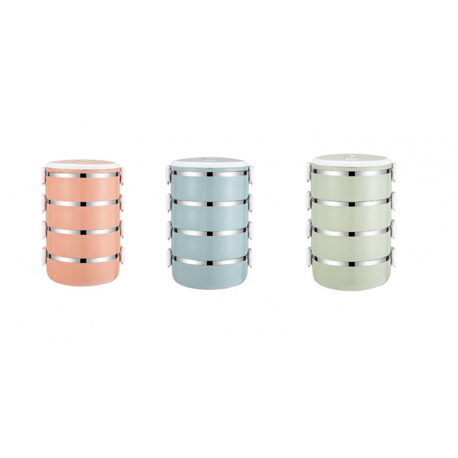 SANE ปิ่นโตสเตนเลส 4 ชั้น PICKY คละสี