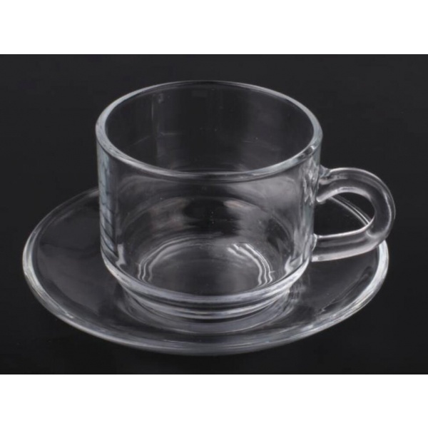 AILO ชุดแก้วกาแฟพร้อมจานรอง 210 มล. 6ชุด/แพ็ค PEKKA-05